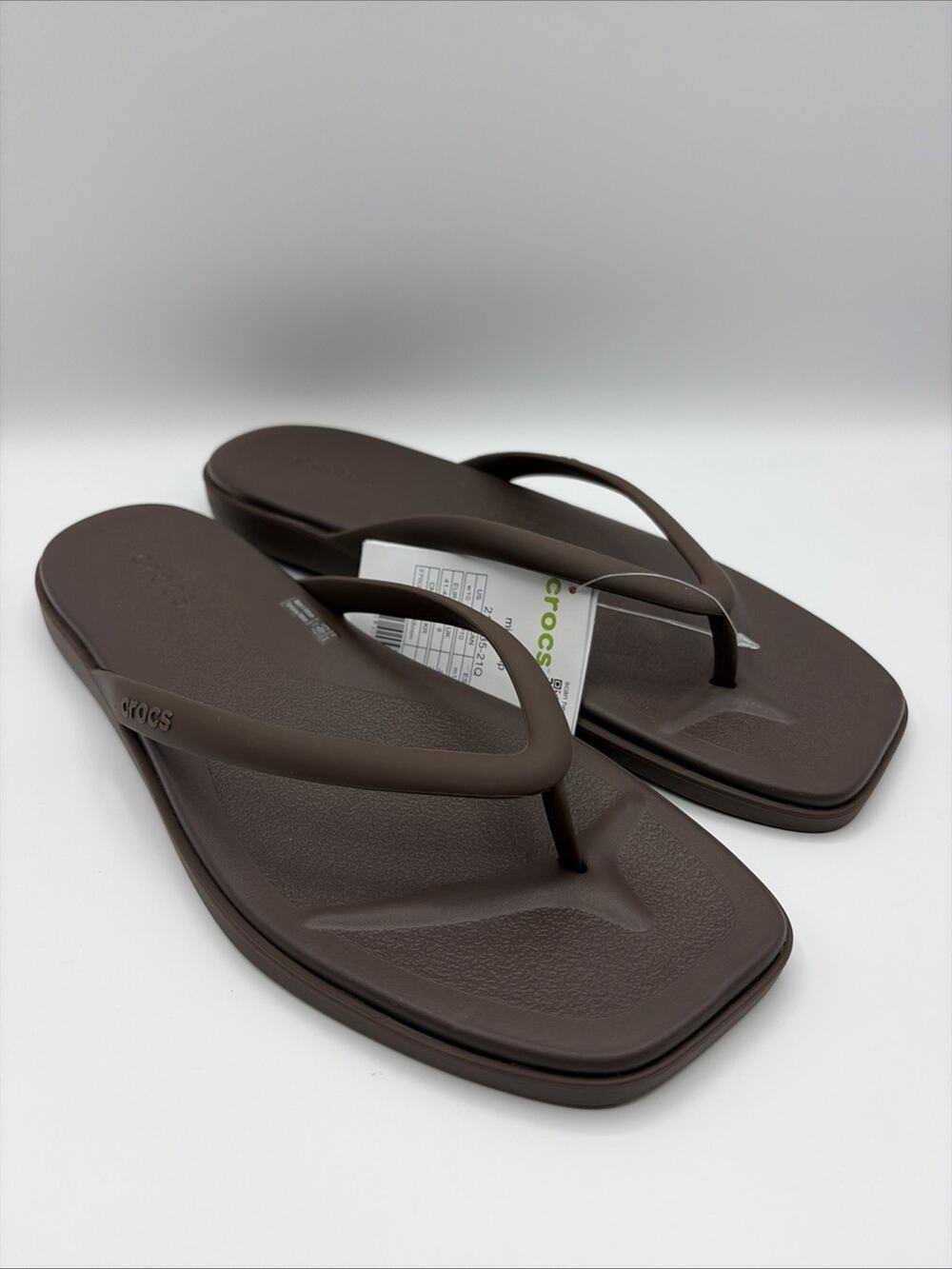Crocs Women’s Miami Flip-Flop Sandals Round Toe US Sz 10 Coffee Brown 211435 NWT